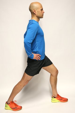 Hip flexor stretch side view