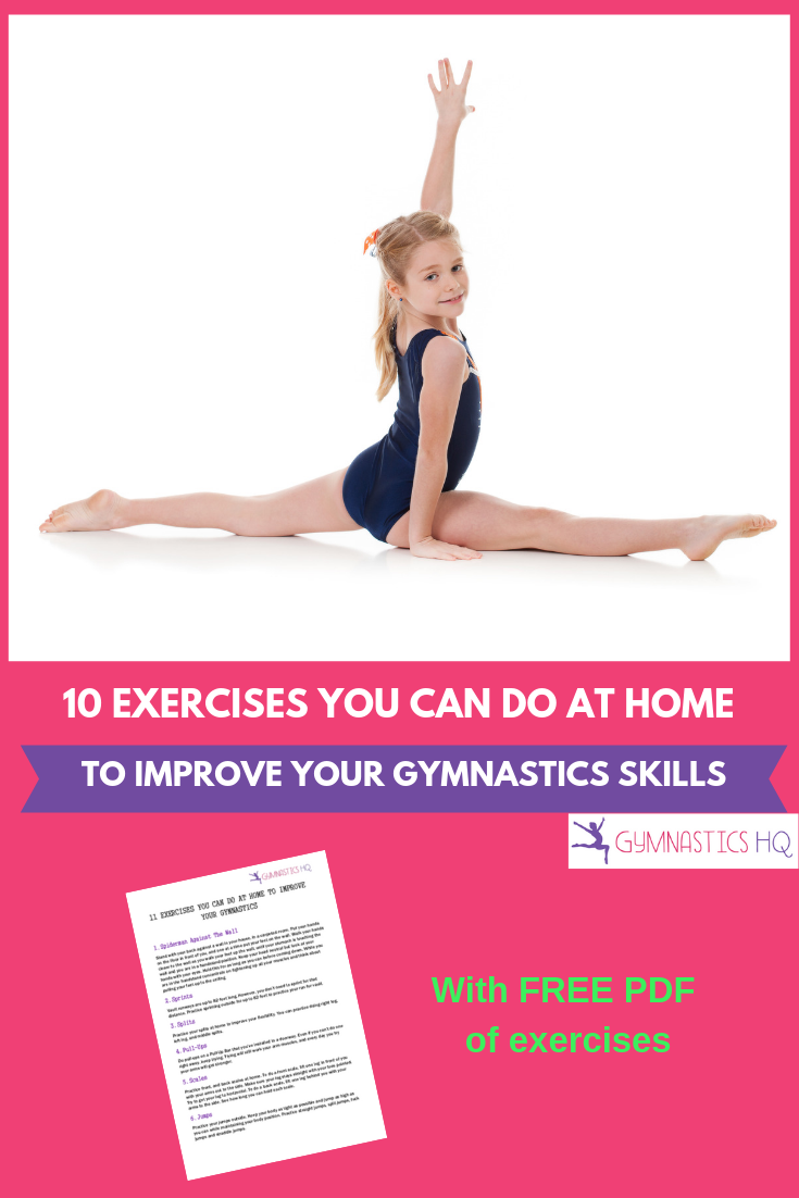 10 Exercises You Can Do At Home to Improve Your Gymnastics Skills with FREE PDF