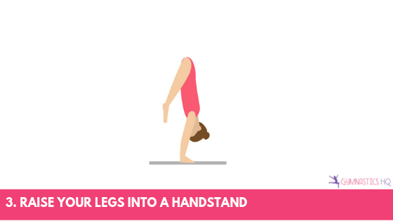Step 3 of how to do a press handstand