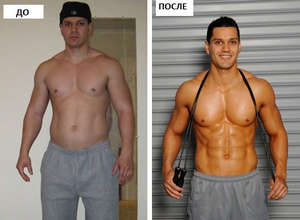 Парень до и после стероидов
